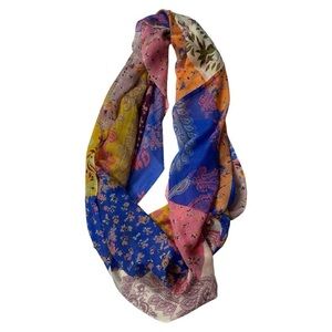 Anthropologie Multicolor Patchwork Scarf